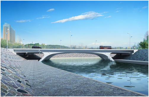 合肥市长江路桥工程设计效果图
